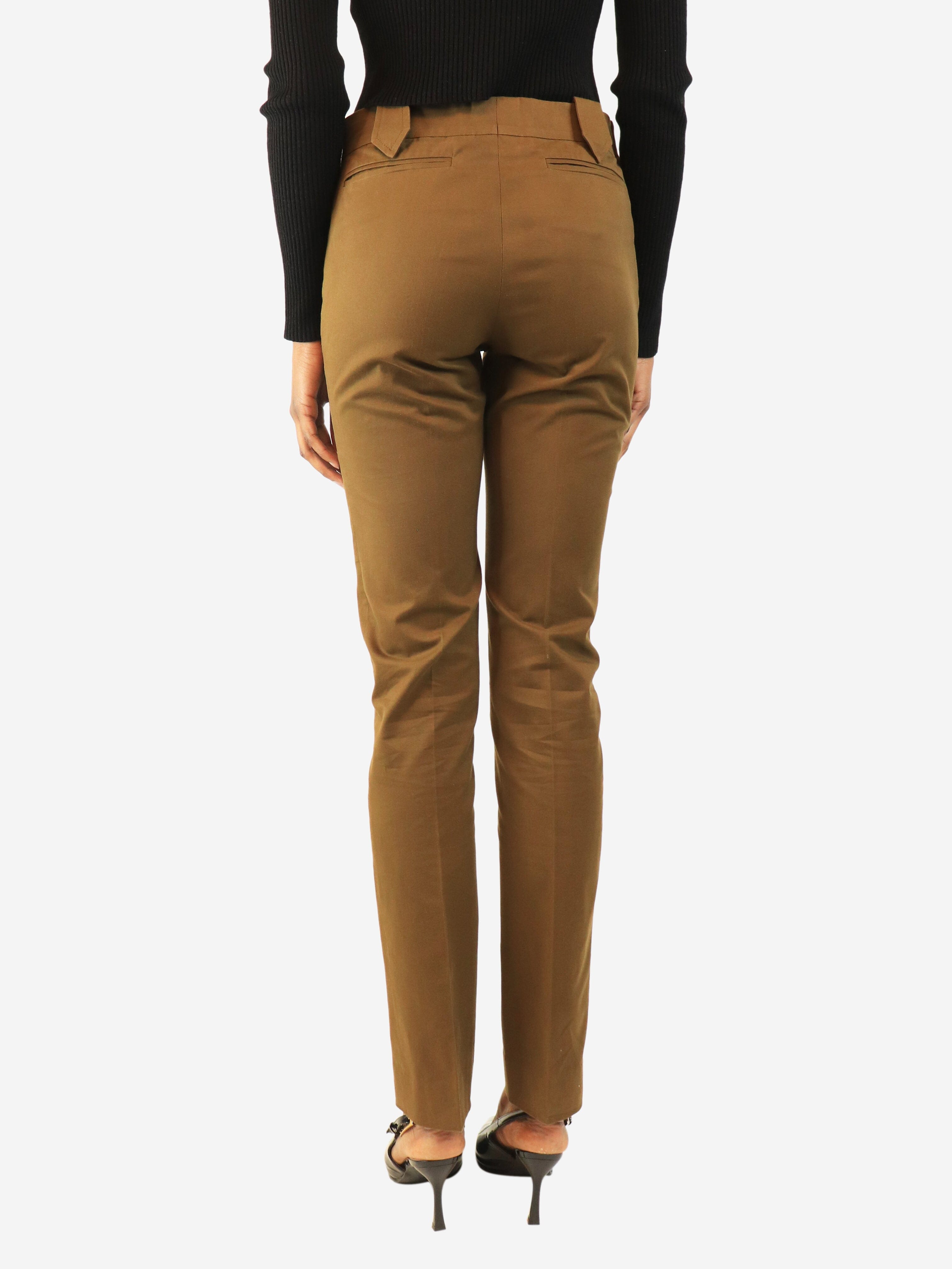 Khaki tapered trousers - size UK 6 Trousers Gucci 