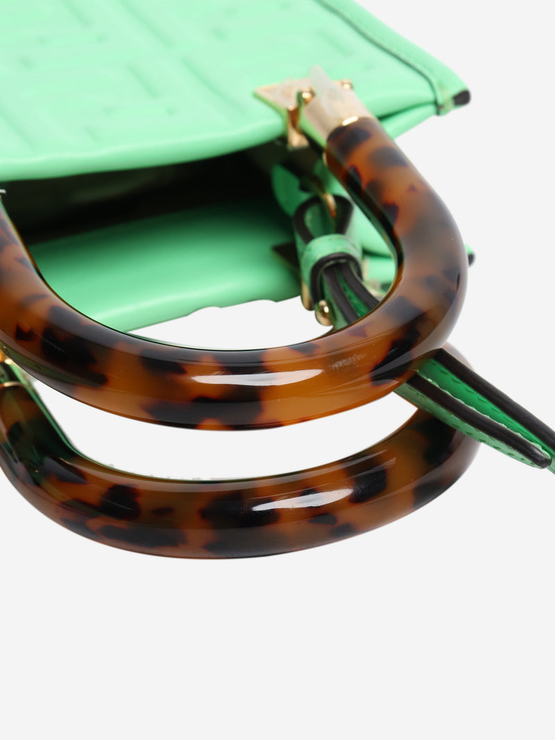 Green FF embossed mini tote Shoulder bags Fendi 