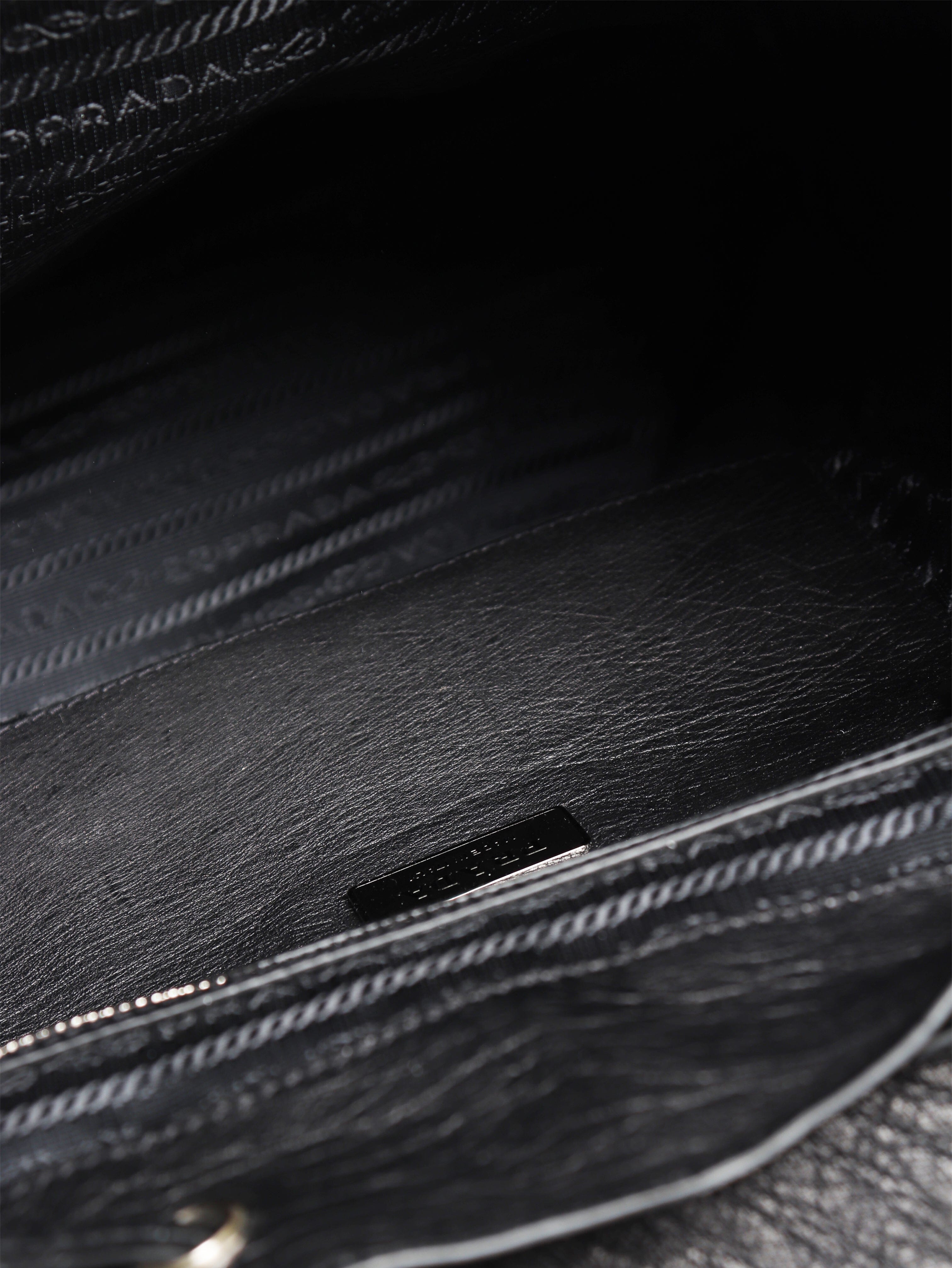 Black ostrich leather backpack Backpacks Prada 