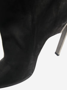 Vic Matie Black peep-toe heeled boots - size EU 37