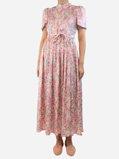 Blush pink Kanzan floral midi dress - size M Dresses Sister Jane 