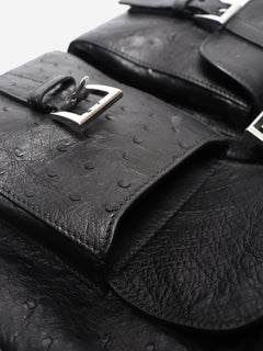 Black ostrich leather backpack Backpacks Prada 