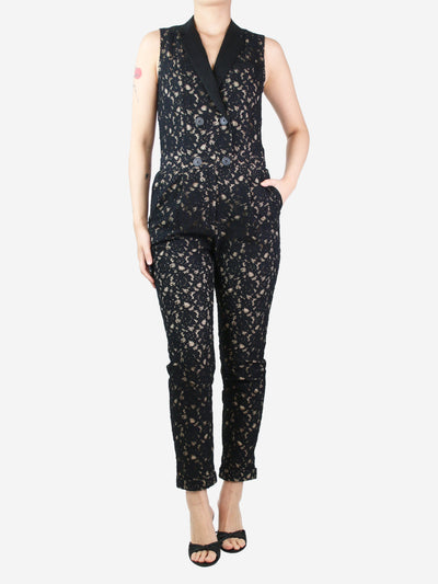 Black sleeveless lace jumpsuit - size UK 8 Jumpsuits Sea New York 