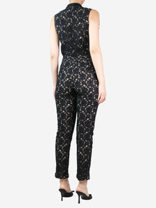 Sea New York Black sleeveless lace jumpsuit - size UK 8