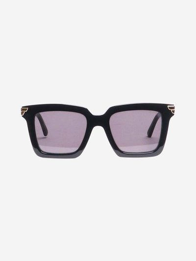 Black oversized square sunglasses - size Sunglasses Bottega Veneta 