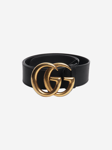 Black and gold Marmont logo belt product image