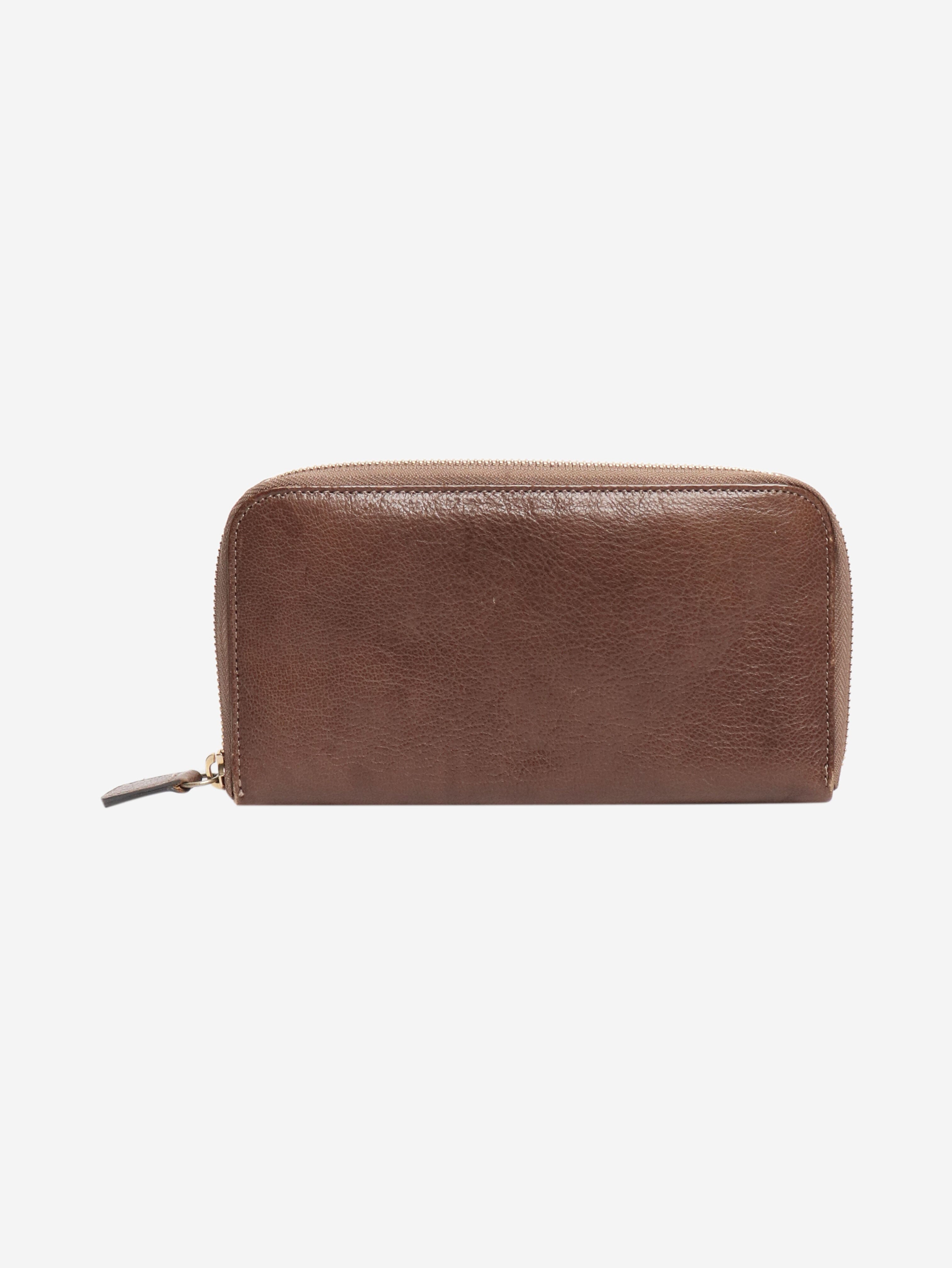 Brown leather zip wallet Wallets, Purses & Small Leather Goods Marni 