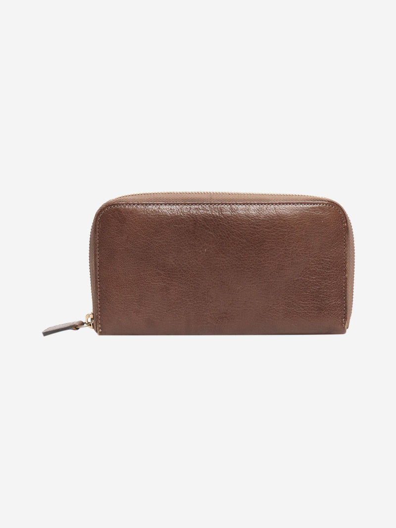 Brown leather zip wallet Wallets, Purses & Small Leather Goods Marni 