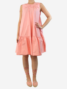 Roksanda Bubblegum Nyima gathered dress - size UK 10