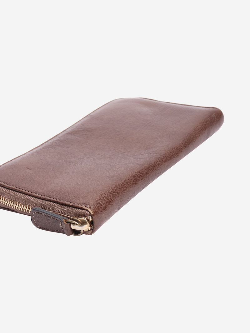 Brown leather zip wallet Wallets, Purses & Small Leather Goods Marni 