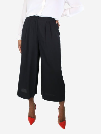 Black pleated wide-leg trousers - size UK 12 Trousers Zimmermann 
