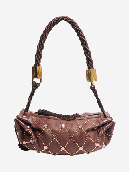 Brown embellished-tassel shoulder bag product image