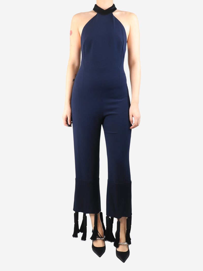 Navy high-neck jumpsuit - size UK 10 Jumpsuits Galvan London 