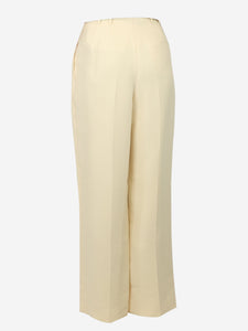 Christian Dior Cream pleated trousers - size UK 6