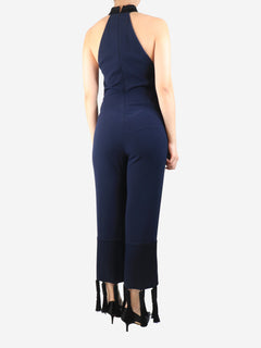 Navy high-neck jumpsuit - size UK 10 Jumpsuits Galvan London 