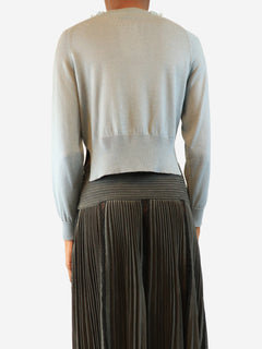 Light blue embellished-collar cardigan - size XS Knitwear Simone Rocha 