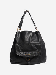 Black leather shoulder bag Shoulder bags Miu Miu 