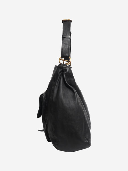 Black leather shoulder bag alternate image
