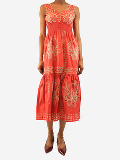 Red embroidered midi dress - size XS Dresses Rails 
