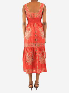 Red embroidered midi dress - size XS Dresses Rails 
