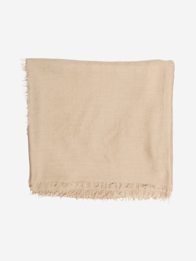 Neutral GG fringed shawl scarf Scarves Gucci 
