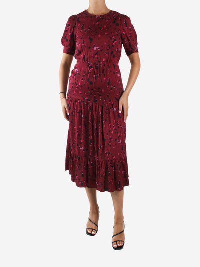 Red printed short-sleeve dress - size Brand size 0 Dresses Ba&sh 