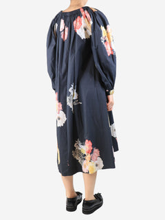 Charcoal floral midi dress - size S Dresses Rejina Pyo 