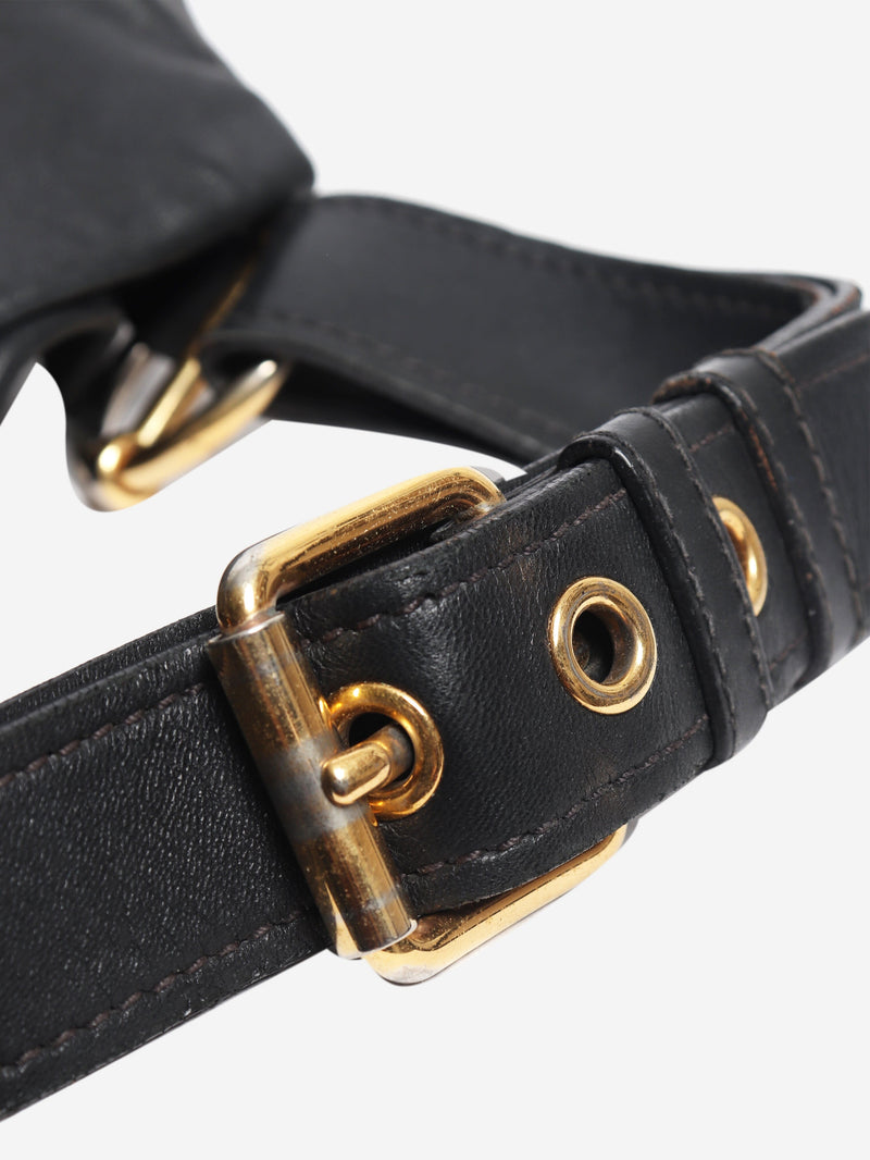 Black leather shoulder bag Shoulder bags Miu Miu 