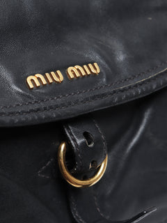 Black leather shoulder bag Shoulder bags Miu Miu 