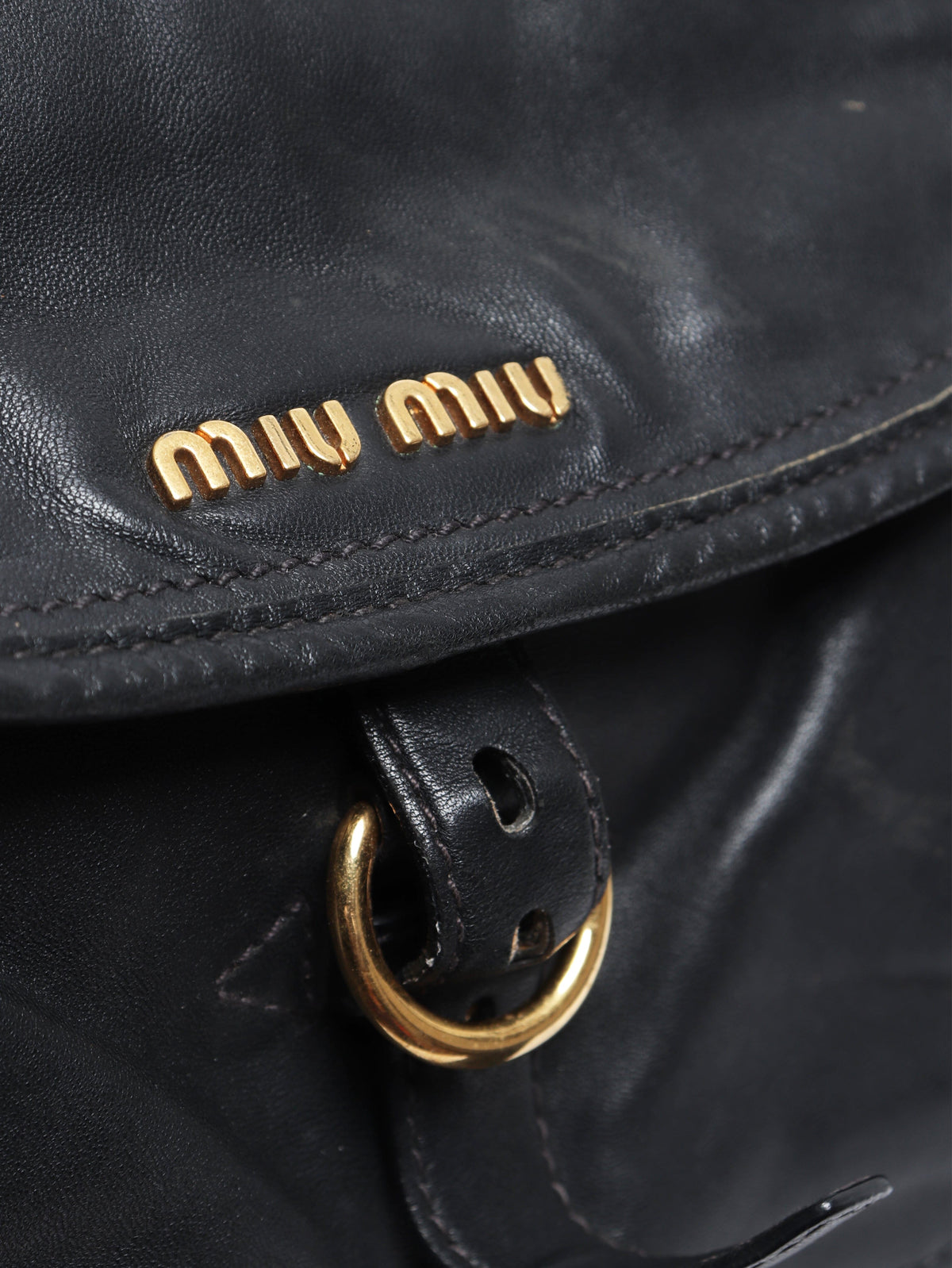 Black leather shoulder bag Shoulder bags Miu Miu 