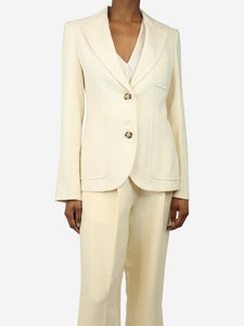 Victoria Beckham Cream flecked jacket - size UK 6