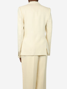 Victoria Beckham Cream flecked jacket - size UK 6