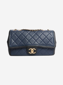 Blue and black 2014 two-tone lambskin quilted shoulder bag Shoulder bags Chanel 
