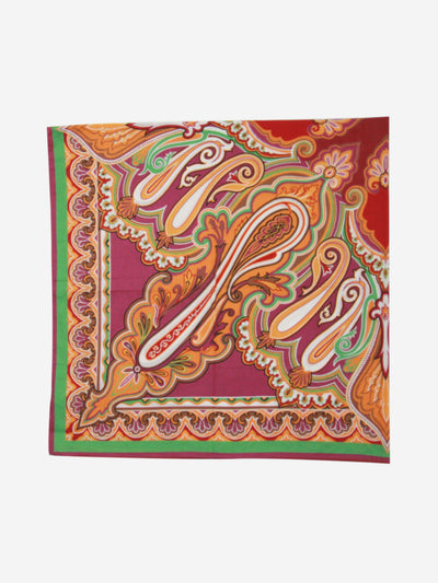 Multicolour printed cotton scarf Scarves Etro 