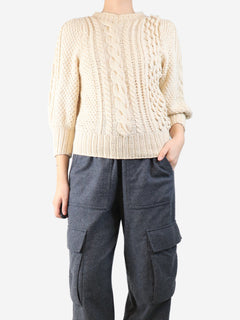 Cream mixed-knit sweater - size S Knitwear Apiece Apart 