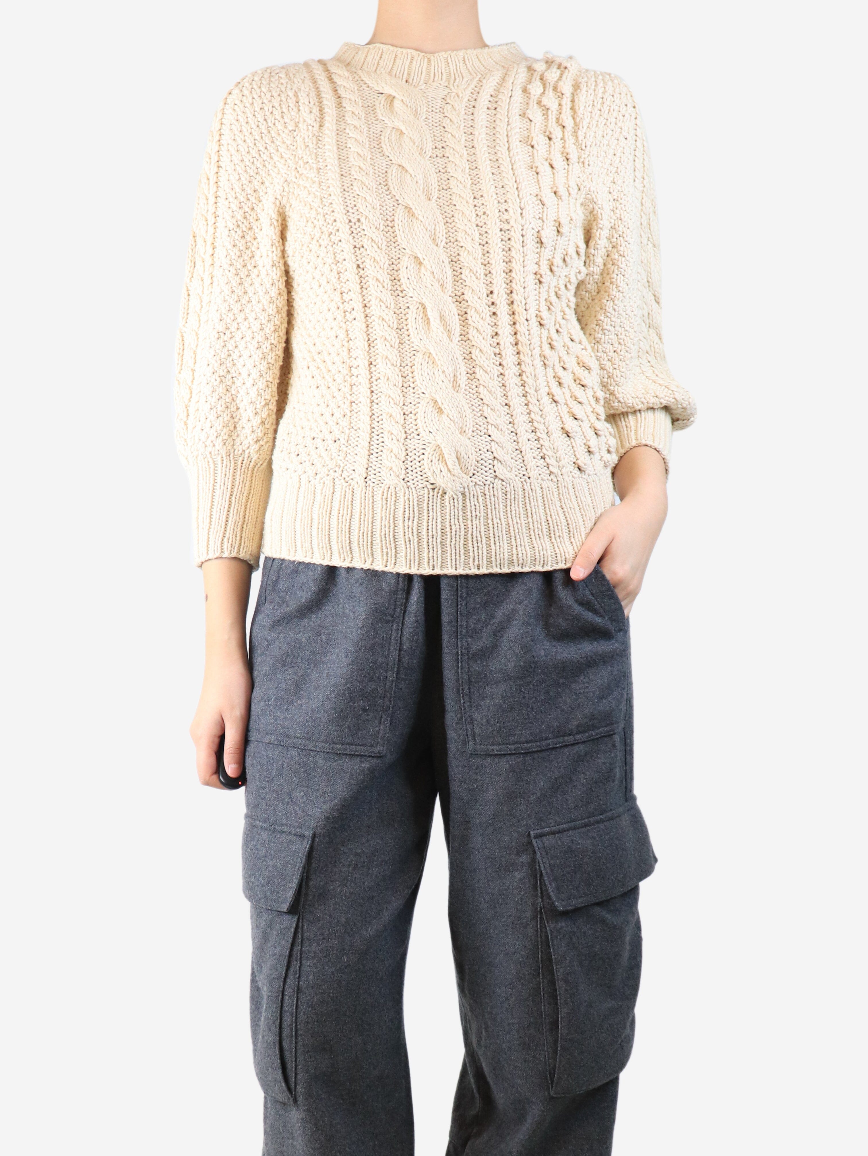 Cream mixed-knit sweater - size S Knitwear Apiece Apart 