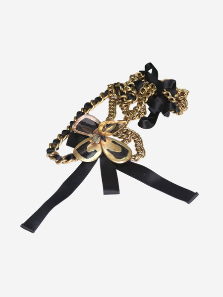 Gold butterfly chain necklace alternate image