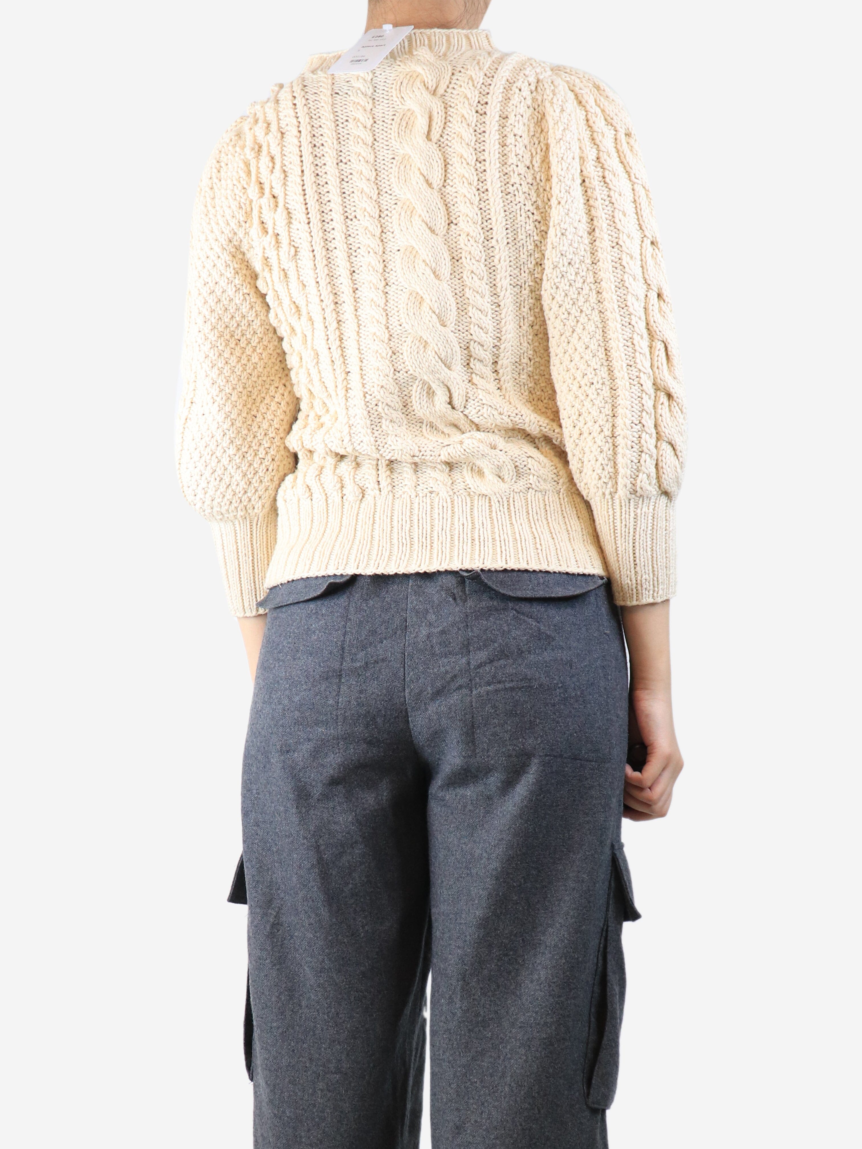 Cream mixed-knit sweater - size S Knitwear Apiece Apart 