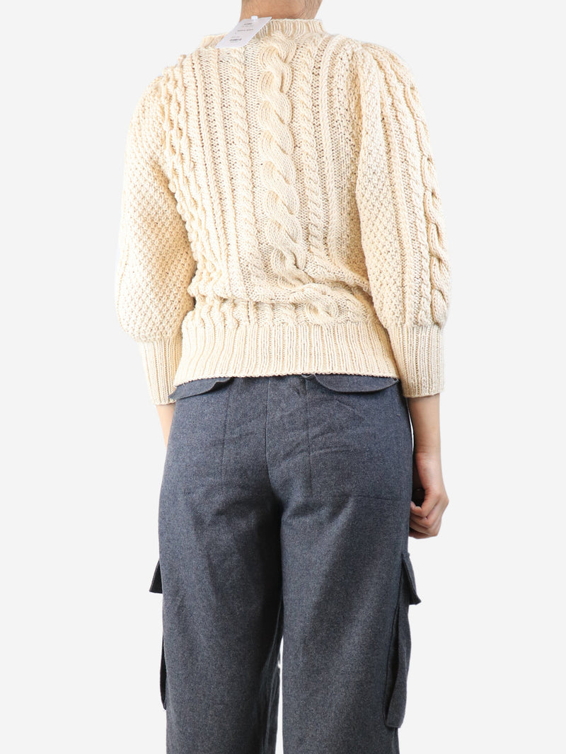 Cream mixed-knit sweater - size S Knitwear Apiece Apart 
