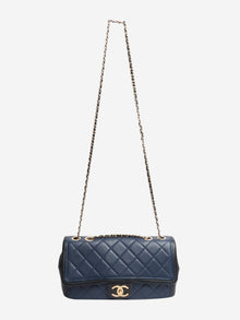 Blue and black 2014 two-tone lambskin quilted shoulder bag Shoulder bags Chanel 