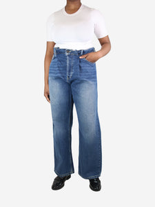 Raey Blue wide-leg jeans - size UK 10
