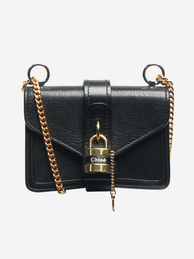 Black Mini Aby chain leather shoulder bag - size Shoulder bags Chloe 