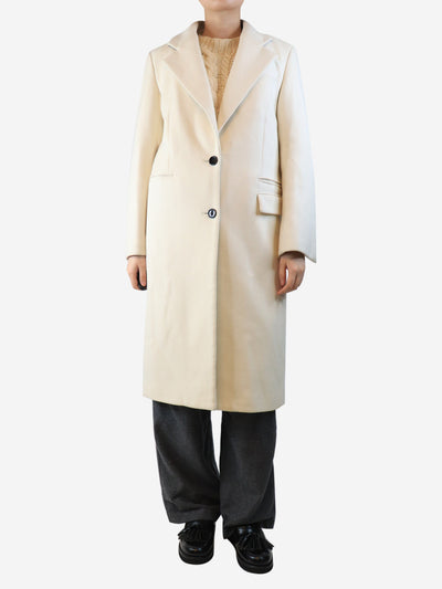Cream single-breasted wool coat - size UK 10 Coats & Jackets Joseph 