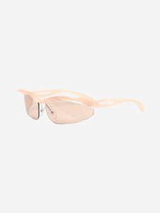 Prada Pink wrap frameless sunglasses