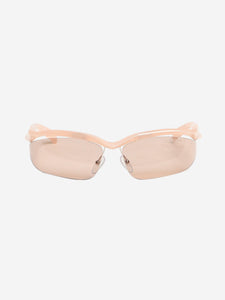 Prada Pink wrap frameless sunglasses