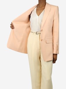 Burberry Peach wool blazer - size UK 4