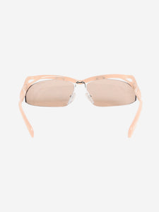 Prada Pink wrap frameless sunglasses