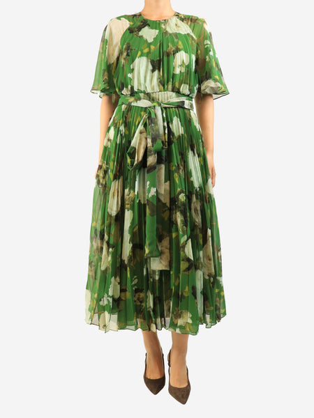 Green floral maxi dress - size UK 10 product image