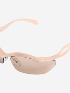Prada Pink wrap frameless sunglasses