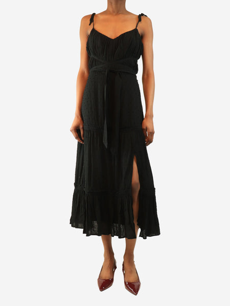 Black tiered rayon sundress - size S product image